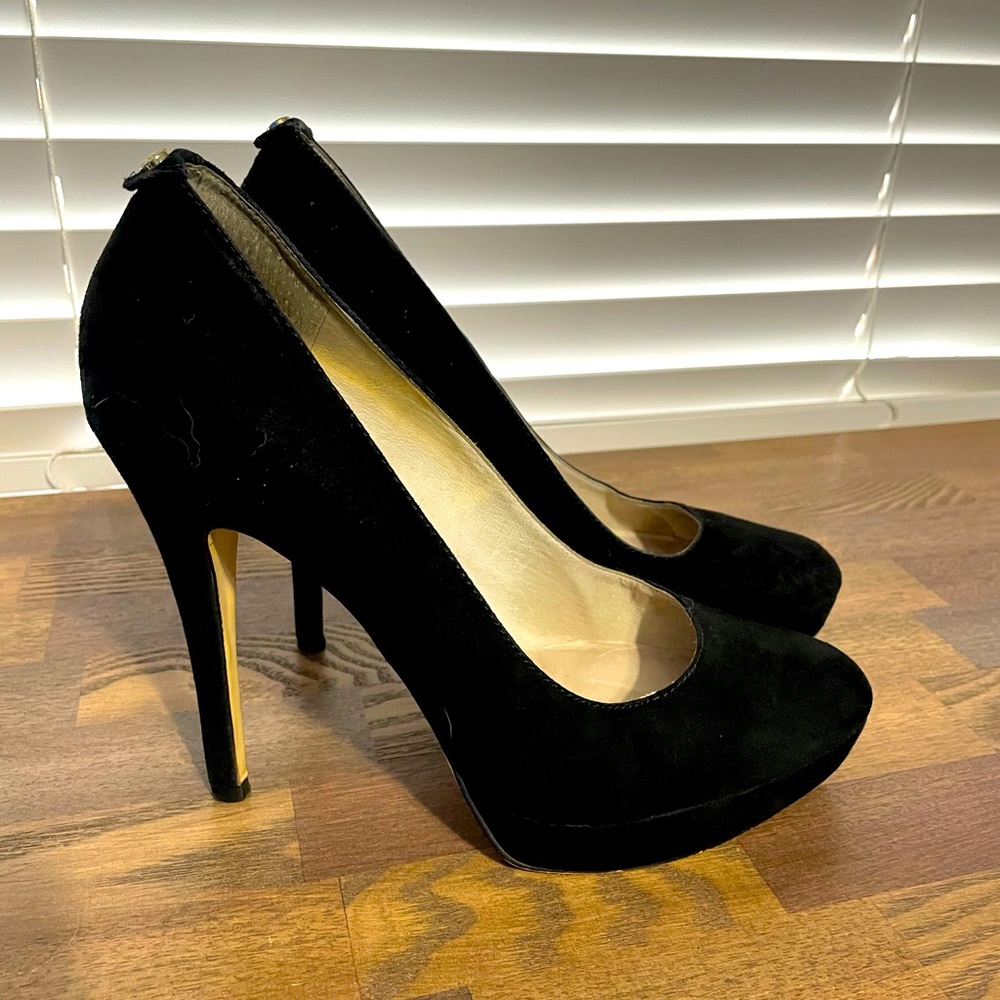 Michael Kors black suede heels